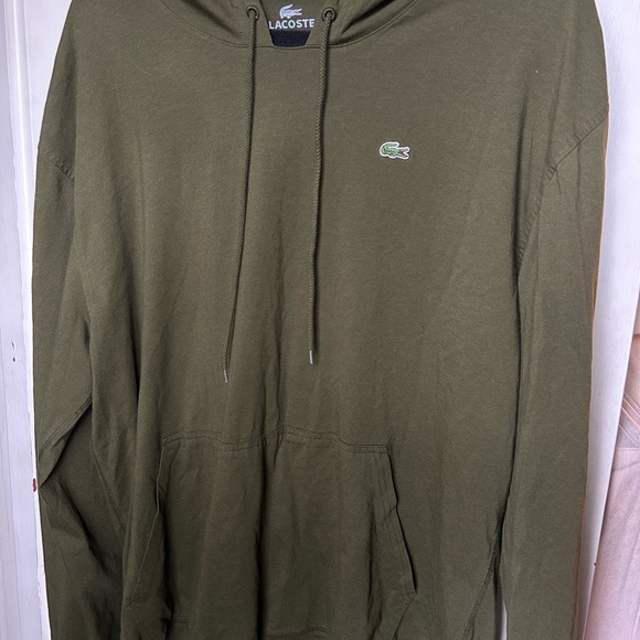Lacoste Other - Lacoste Green Sweatshirt with Hood and Relaxed Fit